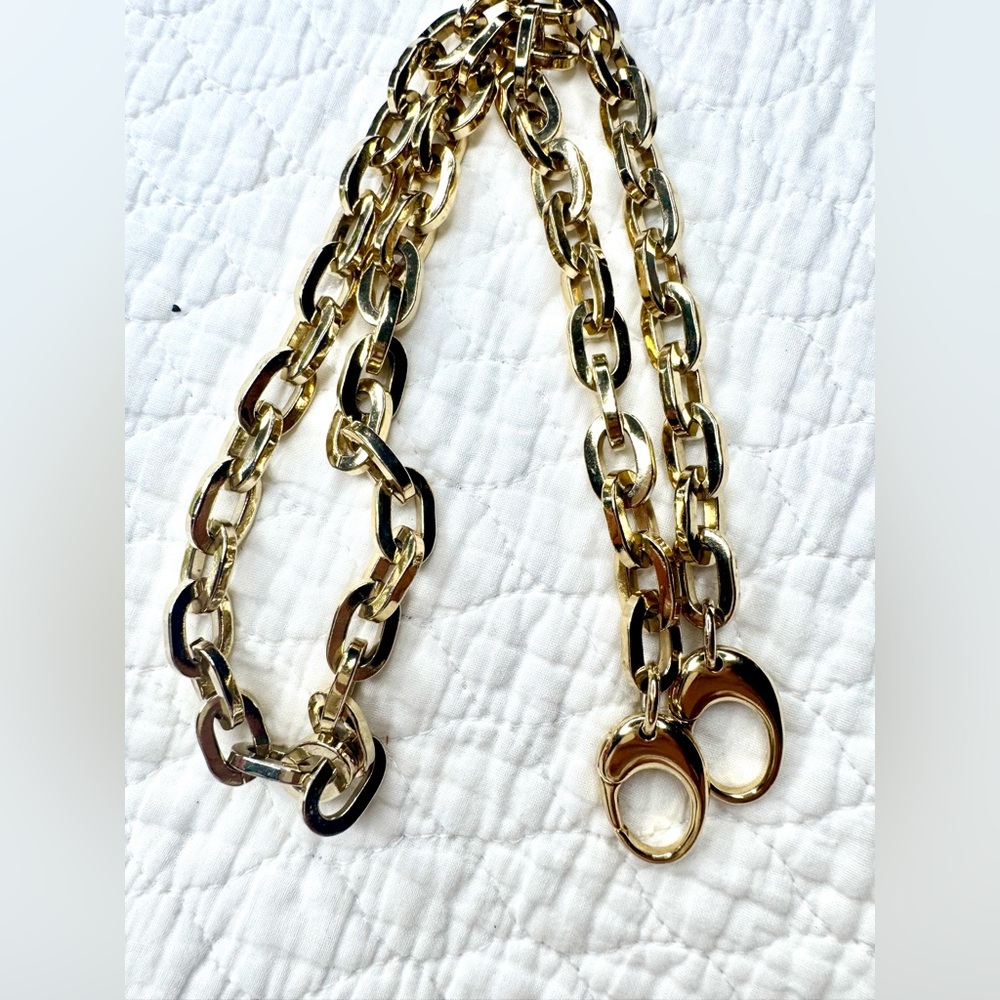 Quality Gold Purse Replacement Chain Handbag Strap Chunky Heavy - Picture 3 of 9